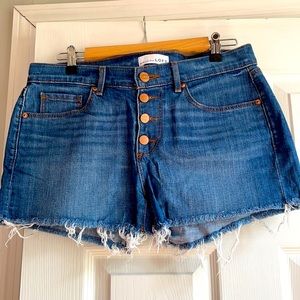 LOFT cutoff Jean shorts with button detail-Sz 28/6